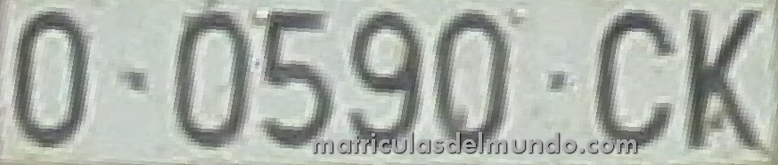 Matrícula de Asturias O-CK 0590